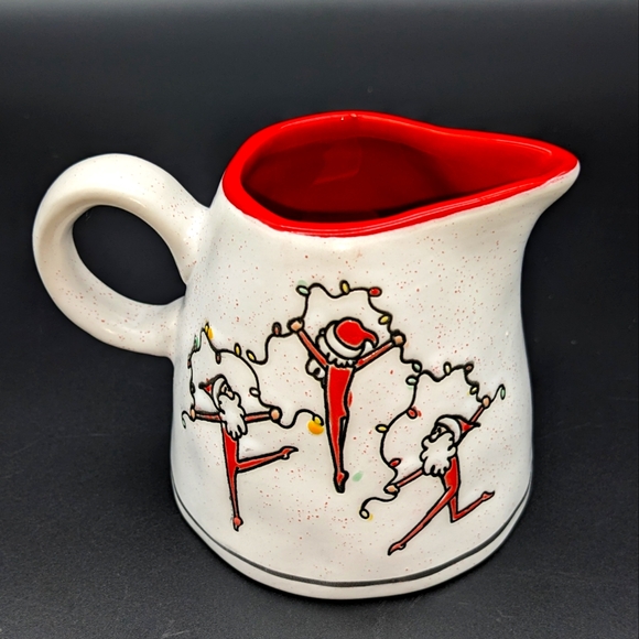 Spectrum Designz Dancing Santas Creamer - Picture 4 of 6